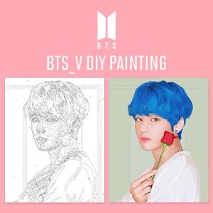 セール韓国 絵画キット『I LOVE PAINTING (D.I.Y) キャラクターを描く(40cm*50cm)