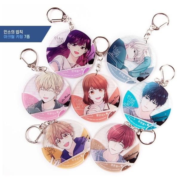 韓国 コミック グッズ『ネット小説の法則（インソの法則）アクリルキーリング』（7種類から一つ選択）公...