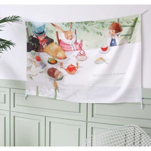 キム ミンジ作家の イラスト 布ポスター ふしぎの国のアリス ティータイム ファブリックポスター 大 90 140cm Indigo 美しい古典シリーズ タペストリー Fbpstr L Alice にゃんたろうず Niyanta Rose 通販 Yahoo ショッピング