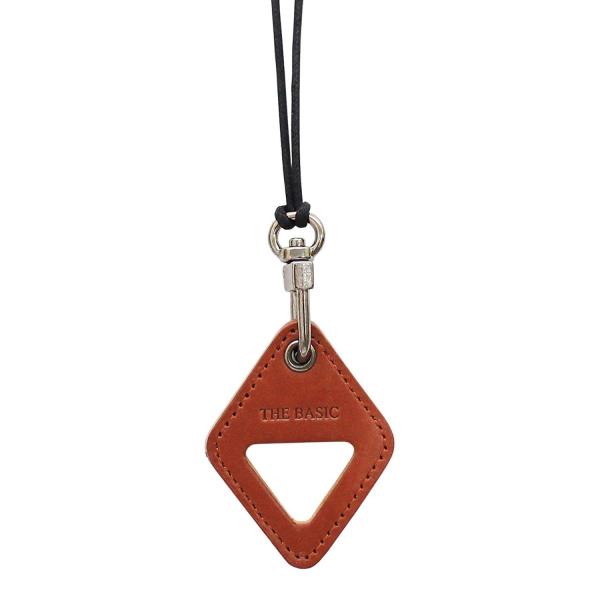 サングラス・めがねストラップ ホルダー ネックレス　ハンドメイド 天然皮ペンダント　ブラウン