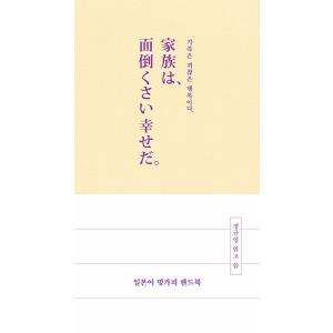 韓国語 広告 本 『日本語名コピーハンドブック - 家族は、面倒くさい幸せだ。』 著：チョン・ギュヨ...