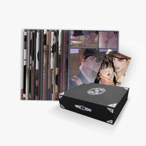 韓国 コミック グッズ『夜画帳：ROK（録）』はがき132枚＋ポスター1枚＋フォトカード（公式グッズ...