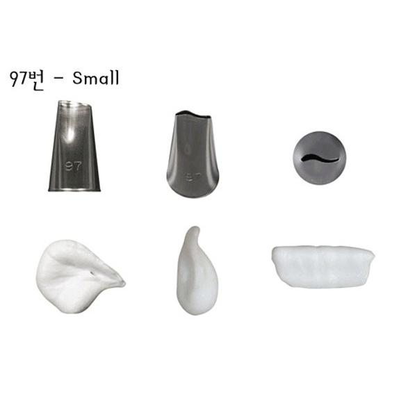 模様 口金 チップ 97 番 生 クリーム 絞り デコレーション フラワーケーキ 製菓用 料理用（韓...