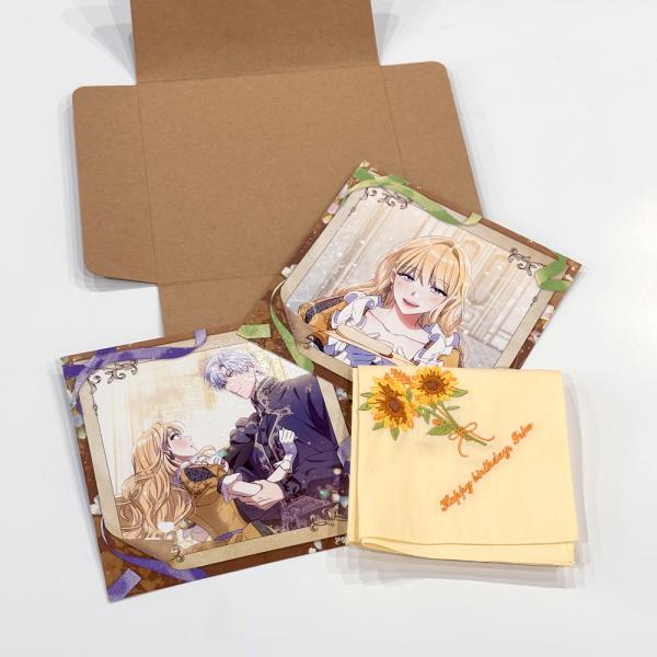 韓国 コミック グッズ『夫を味方にする方法 ルビの刺繍ハンカチセット』公式グッズ