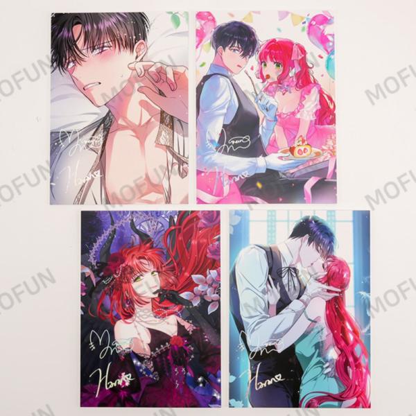 韓国 コミック グッズ『旦那が美貌を隠す訳  A5 イラスト色紙セット 4枚』公式グッズ