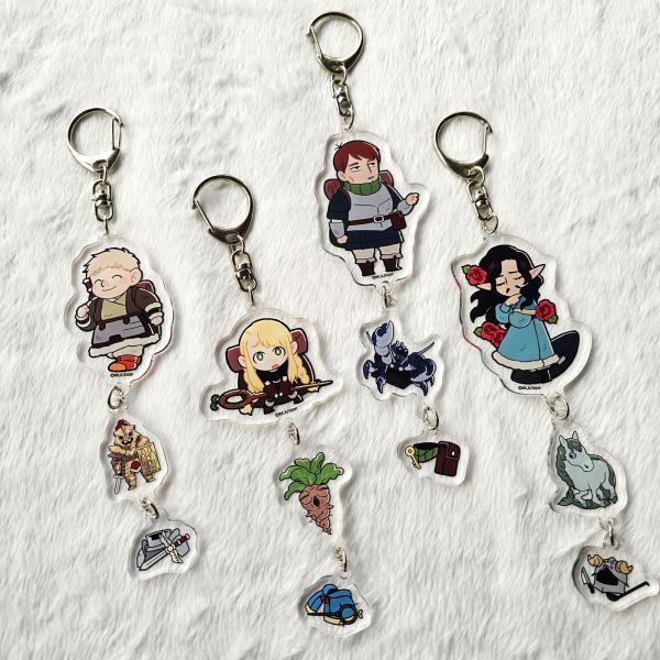韓国 コミック グッズ『ダンジョン飯 アクリル キーリング（6種類から一つ選択）』公式グッズ