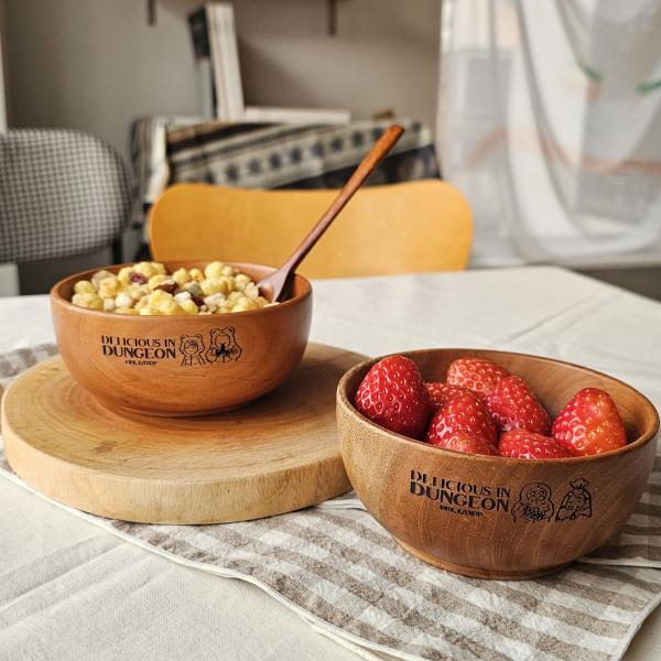 韓国 コミック グッズ『ダンジョン飯 木製 シリアル 容器（2種類から一つ選択）』公式グッズ