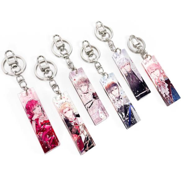 コミック グッズ『悪役のエンディングは死のみ アクリルスティックキーリング（6種類から一つ選択）』公...