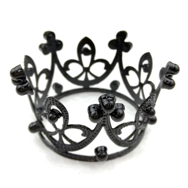 ティアラ 5.5cm 小さいサイズ ブラック 黒（お弁当ケーキ用 デコレーション フラワーケーキ ウ...