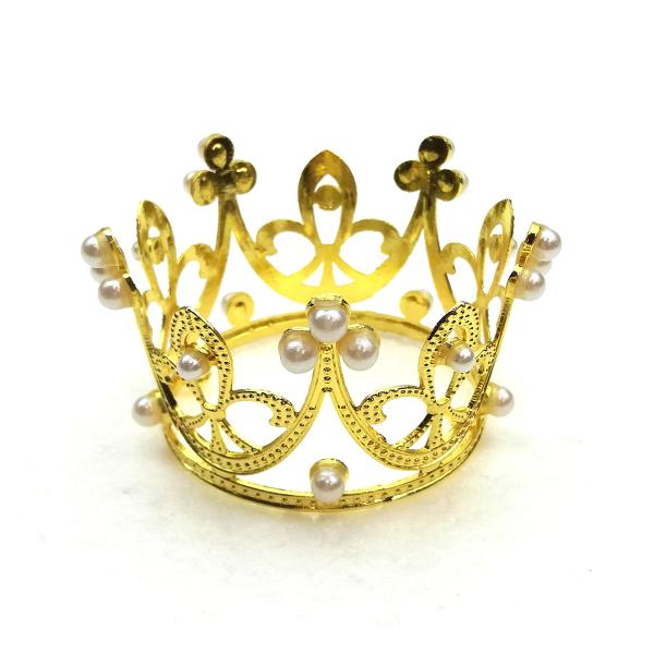 ティアラ 5.5cm 小さいサイズ ゴールド（お弁当ケーキ用 デコレーション フラワーケーキ ウェデ...