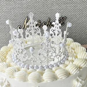 ティアラ 12cm シルバー（1号ティアラ デコレーション フラワーケーキ ウェディング ブライダル...