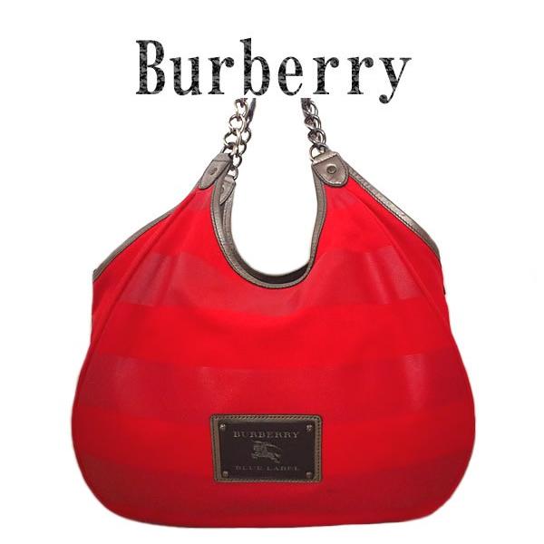超美品　BURBERRY　バーバリー ブルーレーベル ボーダー 2way　ハンドバッグ