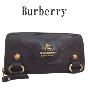 美品　BURBERRY　バーバリー　ブルーレーベル　ラウンドファスナー長財布｜niziya