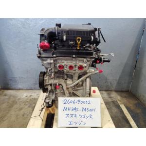 ワゴンＲ DBA-MH34S エンジンASSY スティングレーT 4WD ZJ3   11100-5...