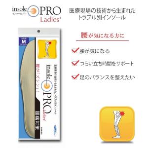 インソールプロ　腰痛対策　女性用　ベージュ　レディース　衝撃吸収　抗菌　防臭　中敷