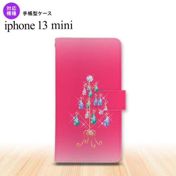 iPhone13mini iPhone13 mini 手帳型スマホケース カバー ツリーイヤリング ...