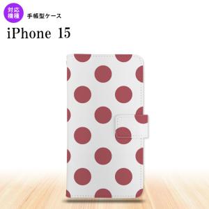 iPhone15 iPhone15 手帳型スマホケース カバー ドット 水玉 スモーク ピンク  nk-004s-i15-dr009｜nk115
