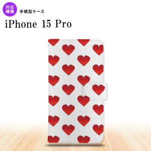 iPhone15 Pro iPhone15 Pro 手帳型スマホケース カバー ハート 赤  nk-004s-i15p-dr017｜nk115