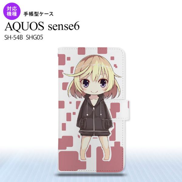 SH-54B SHG05 AQUOS sense6 手帳型スマホケース I2カバー 女の子 キャラ ...