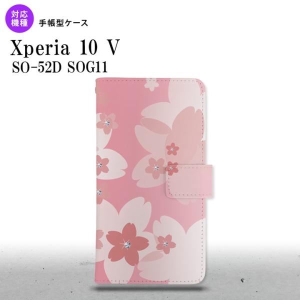 Xperia10V Xperia10V 手帳型スマホケース カバー 花柄 サクラ ピンク  nk-0...