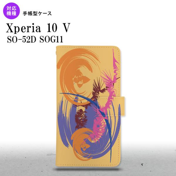 Xperia10V Xperia10V 手帳型スマホケース カバー アート オレンジ  nk-004...