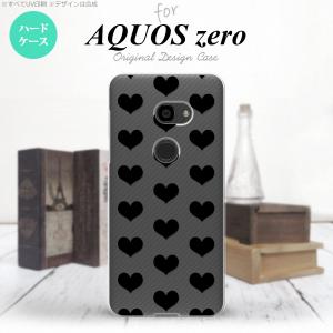 AQUOS zero アクオス ゼロ 801SH スマホケース カバー ハードケース ハート 黒 nk-801sh-015
