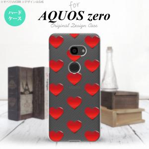 AQUOS zero アクオス ゼロ 801SH スマホケース カバー ハードケース ハート 赤 nk-801sh-017