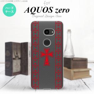 AQUOS zero アクオス ゼロ 801SH スマホケース カバー ハードケース ゴシック クリア×赤 nk-801sh-1007｜nk115