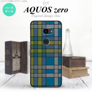 AQUOS zero アクオス ゼロ 801SH 専用 スマホケース カバー ハードケース チェック ブルー nk-801sh-sg11｜nk115