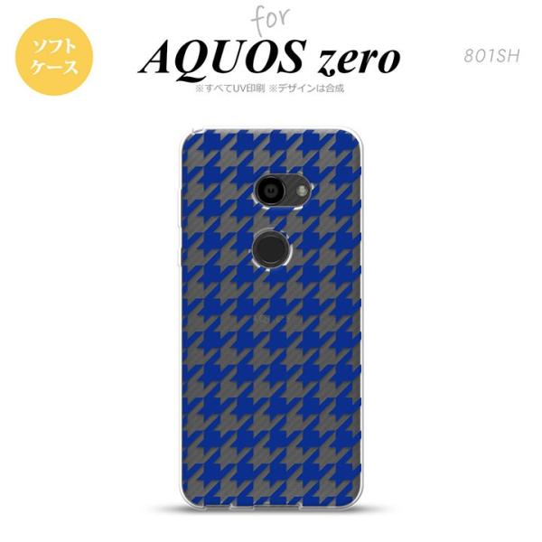 AQUOS zero アクオス ゼロ 801SH スマホケース カバー ソフトケース 千鳥柄(大) ...