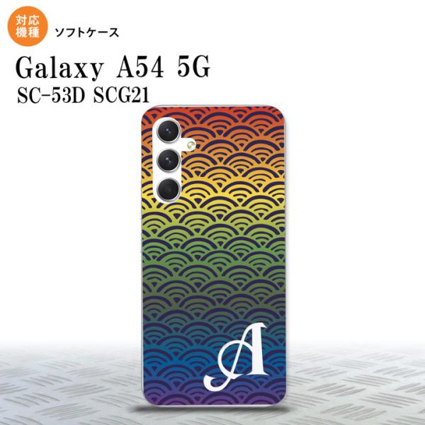 Galaxy A54 5G Galaxy A54 5G スマホケース 背面ケースソフトケース 青海波...