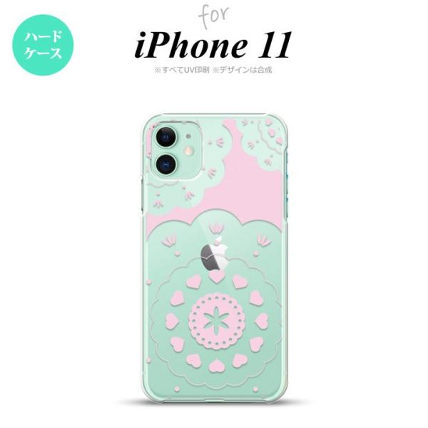 iPhone11 ケース ハードケース レース クリア ピンク nk-i11-1484