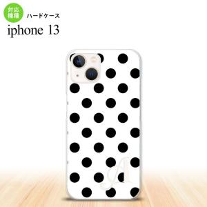 i13 iPhone13 ケース ハードケース ドット 水玉 B 白 黒 +アルファベット 人気 おしゃれ スマート シンプル nk-i13-101i｜nk115