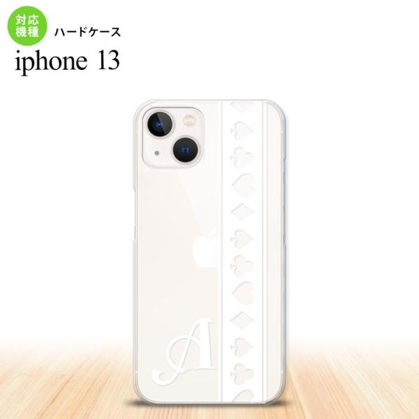 i13 iPhone13 ケース ハードケース トランプ 帯 白 クリア +アルファベット 人気 お...