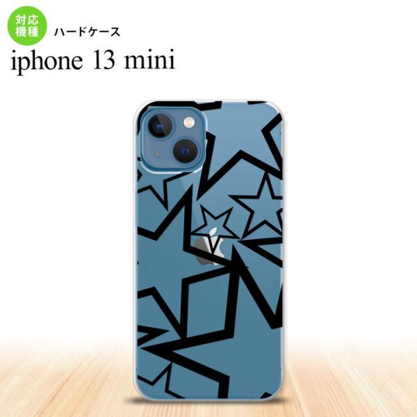 iPhone13mini iPhone13 mini ケース ハードケース 星 クリア 黒  nk-...