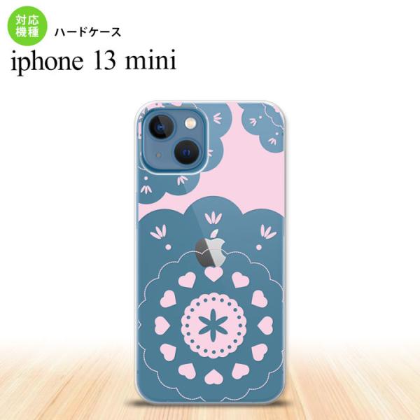 iPhone13mini iPhone13 mini ケース ハードケース レース クリア ピンク ...