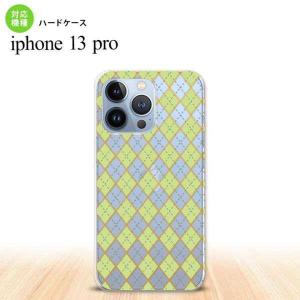 iPhone13 Pro iPhone13Pro ケース ハードケース アーガイル クリア 緑  n...