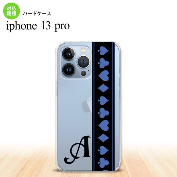 iPhone13 Pro iPhone13Pro ケース ハードケース トランプ 帯 黒 青 +アル...