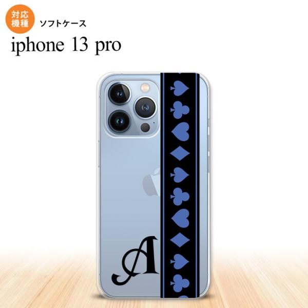 iPhone13 Pro iPhone13Pro ケース ソフトケース トランプ 帯 黒 青 +アル...