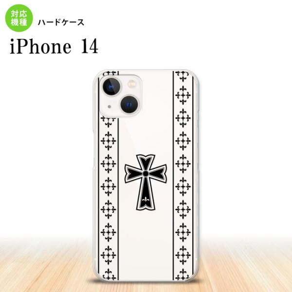 iPhone14 iPhone14 スマホケース ハードケース ゴシック クリア 黒 nk-i14-...