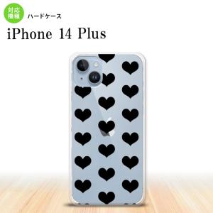 iPhone14 plsu iPhone14 plsu スマホケース 背面ケース ハードケース ハート A 黒  nk-i14pl-015｜nk115