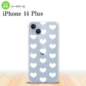 iPhone14 plsu iPhone14 plsu スマホケース 背面ケース ハードケース ハート A 白  nk-i14pl-019｜nk115