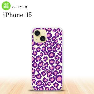 iPhone15 iPhone15 スマホケース 背面ケース ハードケース 豹柄 B 紫 クリア  nk-i15-893｜nk115