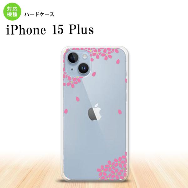 iPhone15 plus iPhone15 plus スマホケース ハードケース 桜 濃ピンク n...