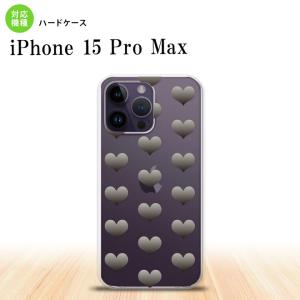 iPhone15 Pro Max iPhone15 Pro Max スマホケース 背面ケース ハードケース ハート A グレー  nk-i15pm-016｜nk115