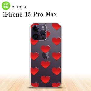 iPhone15 Pro Max iPhone15 Pro Max スマホケース 背面ケース ハードケース ハート A 赤  nk-i15pm-017｜nk115