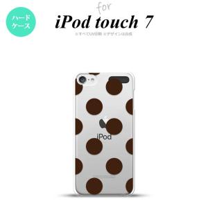 iPod touch 第7世代 ケース 第6世代 ハードケース ドット 水玉 A 茶 nk-ipod7-002