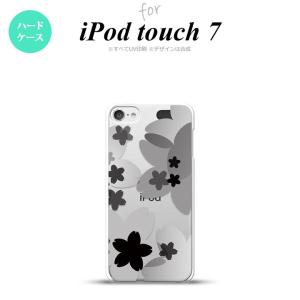 iPod touch 第7世代 ケース 第6世代 ハードケース 花柄 サクラ A 黒 nk-ipod7-051｜nk115
