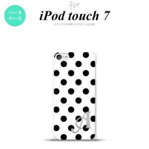 iPod touch 第7世代 ケース 第6世代 ハードケース ドット 水玉 B 白 黒 +アルファベット nk-ipod7-101i｜nk115