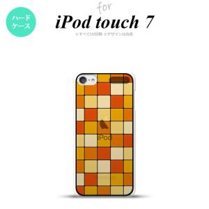 iPod touch 第7世代 第6世代 背面ケース カバー ステンドグラス風 スクエア オレンジ ステンドグラス風 nk-ipod7-sg06｜nk115